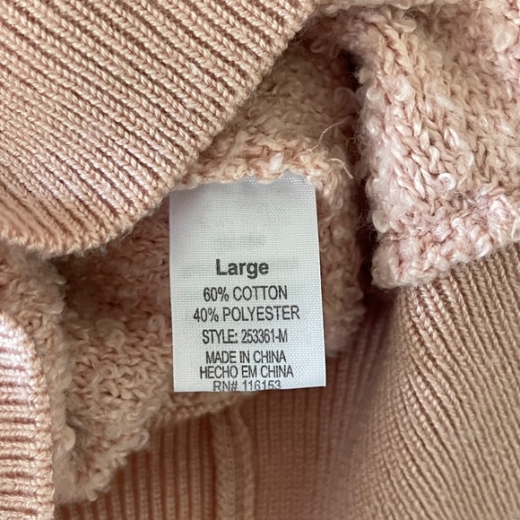Warm & Cozy Lifestyle by Poof Pink Long Sleeve Pullover Sweater - Picture 8 of 8